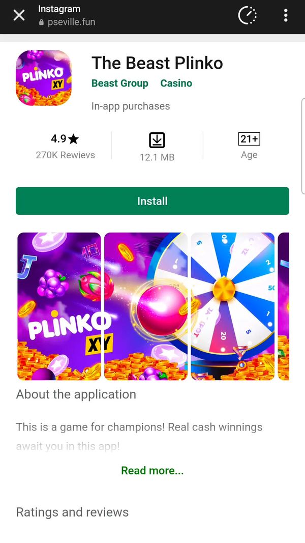 Warning banner about Mr Beast Casino App scams - Important safety information